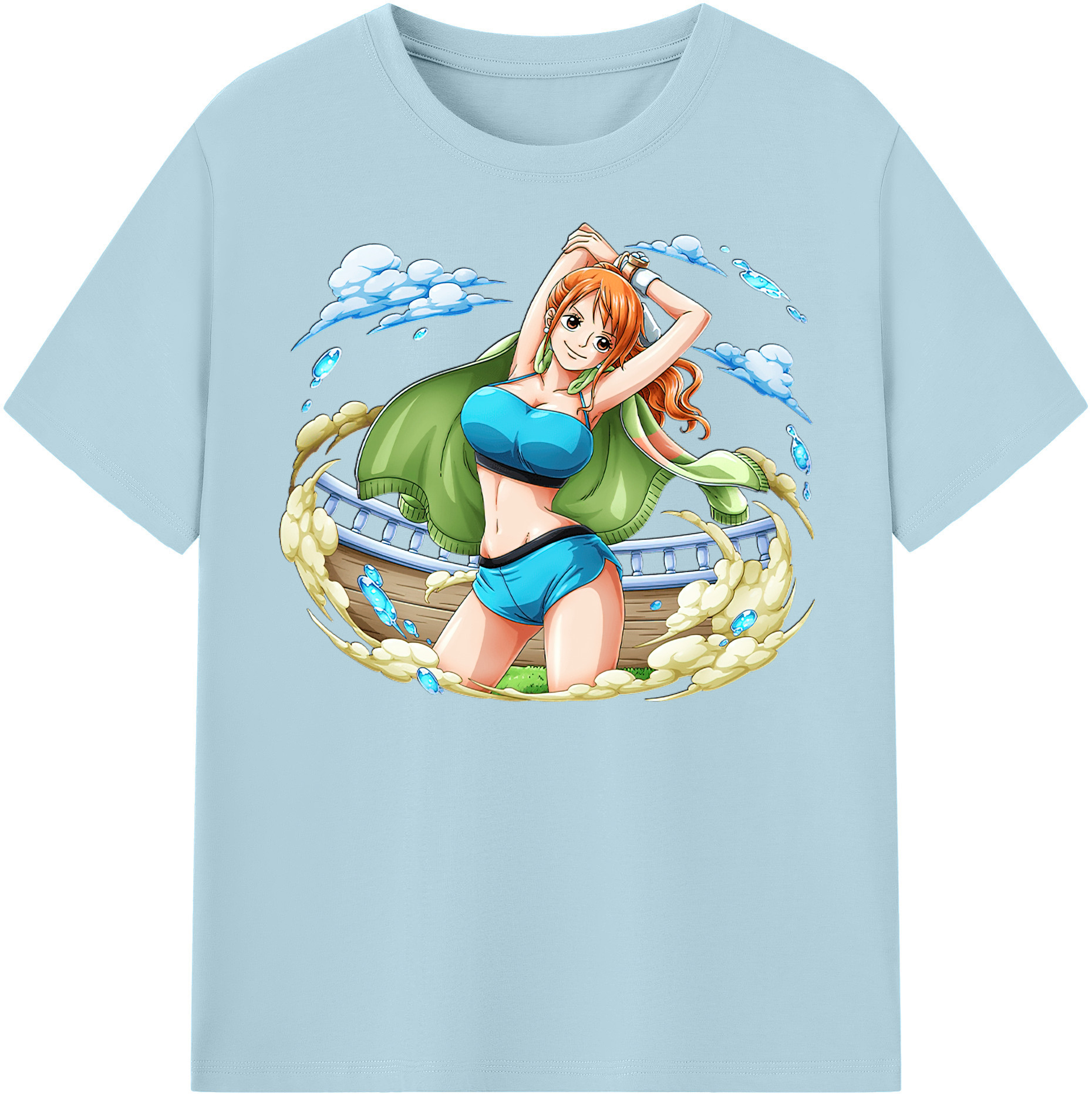 ワンピース ナミ ONE PIECE Nami 綿100％半袖Tシャツ（フロントプリント）